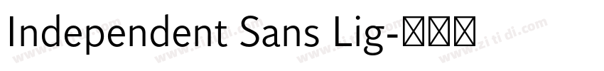 Independent Sans Lig字体转换